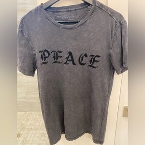 John Varvatos Gray 'Peace' T-Shirt